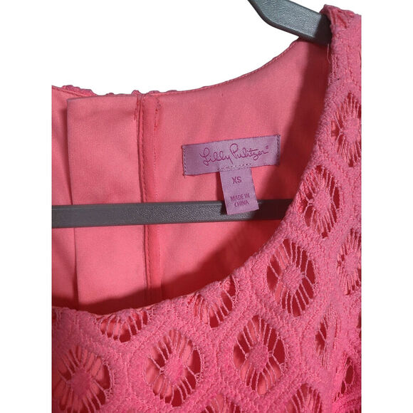 Lilly Pulitzer Marquette Shift Island Time Lace Pink Ombre Dress Size XS - Picture 3 of 5